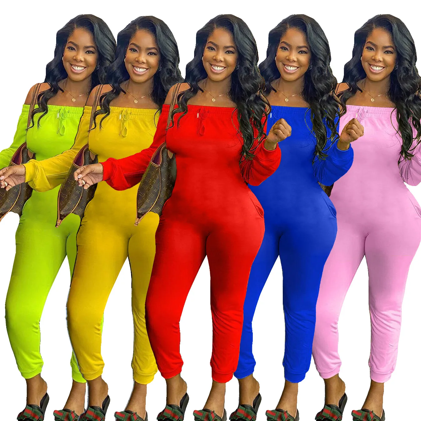 2021 Fall Women Clothes New Arrivals Solid Rompers Off The Shoulder Jumpsuit Pants 1 Piece Jumpsuits Women Clothing, 5 colors
2021 Fall Women Clothes New Arrivals Solid Rompers Off The Shoulder Jumpsuit Pants 1 Piece Jumpsuits Women Clothing, 5 colors
