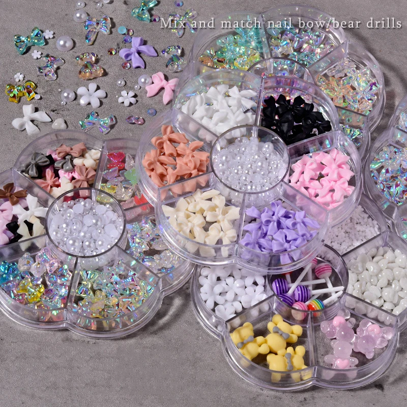 6 grid\boxed Custom Logo Kawaii Resin Nail Charms Acrylic 3D Bear Butterfly Rhinestone DIY Nail Art Decorations, Mixed colors
6 grid\boxed Custom Logo Kawaii Resin Nail Charms Acrylic 3D Bear Butterfly Rhinestone DIY Nail Art Decorations, Mixed colors