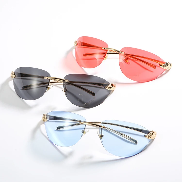 DOISYER 2021 oem ladies custom logo stainless metal gold frame pink rimless sunglasses
DOISYER 2021 oem ladies custom logo stainless metal gold frame pink rimless sunglasses