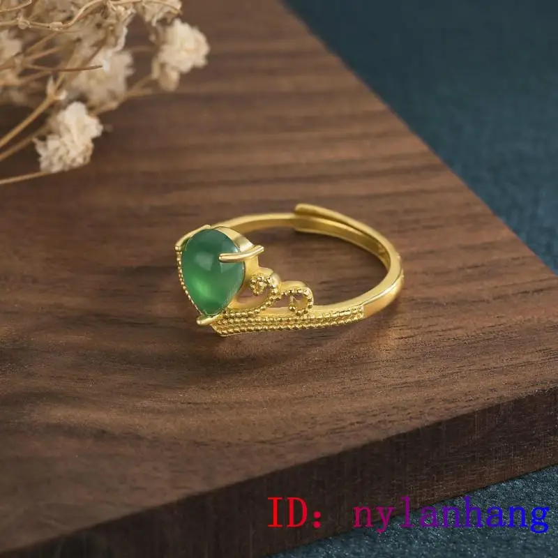 Green Jade Ring 925 Silver Gifts Fashion Amulet Crystal Gemstone Zircon Natural Chalcedony Women Jewelry Charm
Green Jade Ring 925 Silver Gifts Fashion Amulet Crystal Gemstone Zircon Natural Chalcedony Women Jewelry Charm