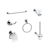 Chrome Plated Brass Hotel Wall Mounted Brass Bathroom Accessories Sets