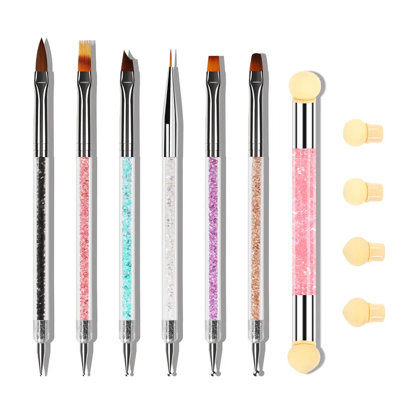 6pcs/set Nail Pencil for Nail Art DIY Decoration Double-headed Painted Pens with Drills Sponge Smudge Point Pen Set, As shown
6pcs/set Nail Pencil for Nail Art DIY Decoration Double-headed Painted Pens with Drills Sponge Smudge Point Pen Set, As shown