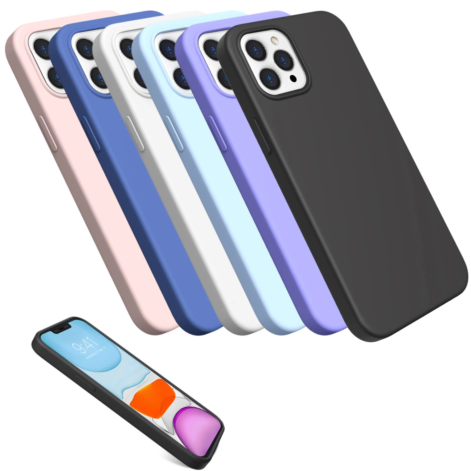 For I phone 11 Luxury Shockproof Liquid Silicone Phone Case For iPhone 12 Mini Pro Case Covers Transparent Protection Back Cover
For I phone 11 Luxury Shockproof Liquid Silicone Phone Case For iPhone 12 Mini Pro Case Covers Transparent Protection Back Cover