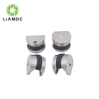 Elegant Polished Elegant Stainless Steel Shower Round Glass Door With Polished Sliding Door Hardware