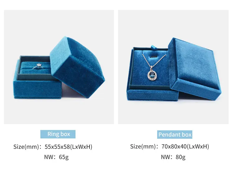 forte cheap custom pink velvet jewelry ring box jewellery box