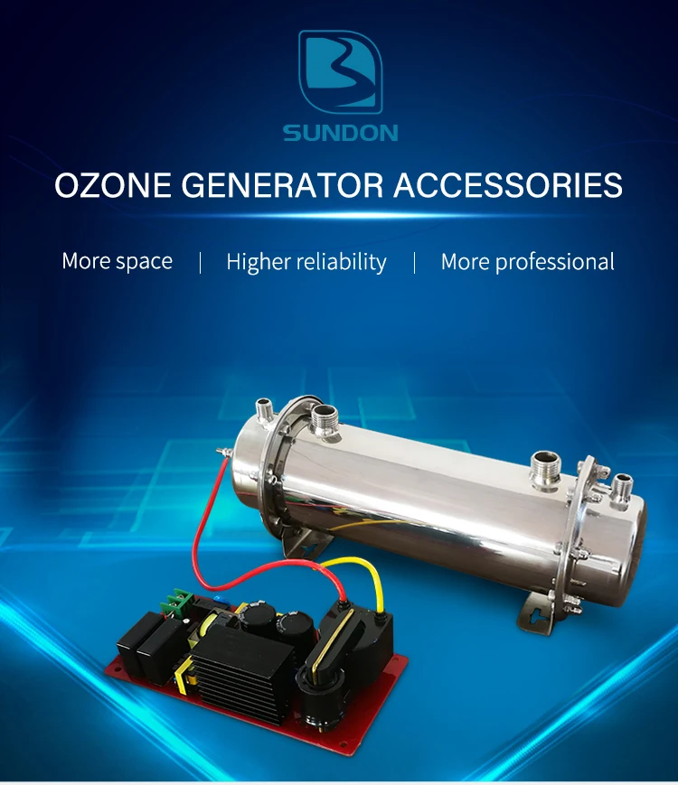 50g 20-450w adjustable water cooling ozone generator tube parts for air purification