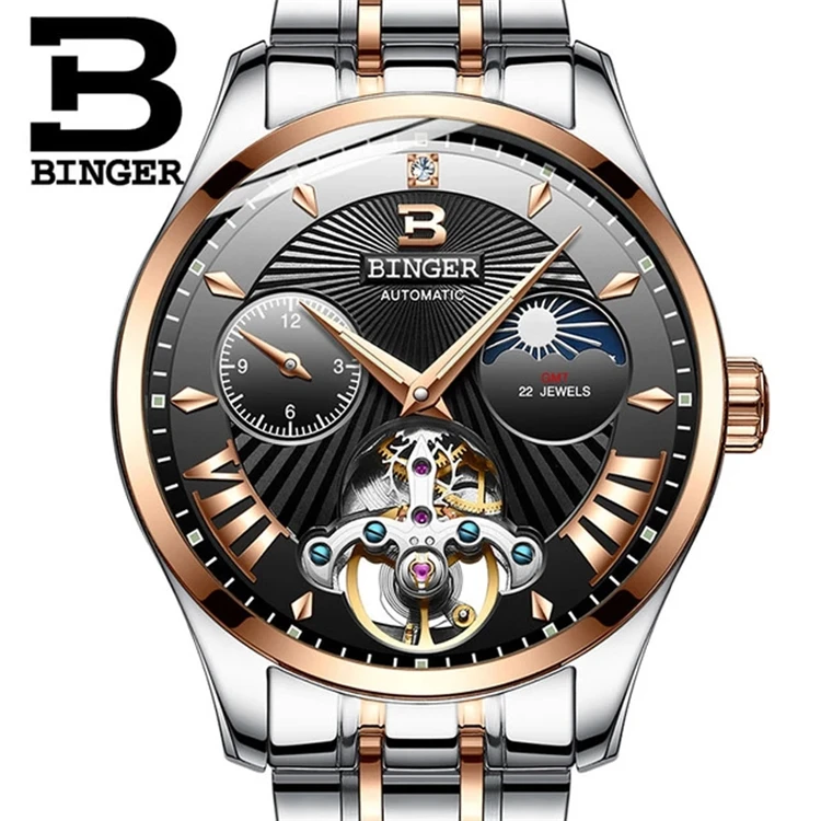 Switzerland BINGER 1186 Men Watches Automatic Mechanical Watch Male Luminous Stainless Steel Luxury Brand Sport Wristwatch, 8 colours
Switzerland BINGER 1186 Men Watches Automatic Mechanical Watch Male Luminous Stainless Steel Luxury Brand Sport Wristwatch, 8 colours