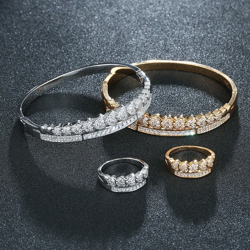 Amazon Top Seller Jewekry Set Gold Bangle Ring For Women High Quality Full Crystal Heart Bangle, Gold/silver plated
Amazon Top Seller Jewekry Set Gold Bangle Ring For Women High Quality Full Crystal Heart Bangle, Gold/silver plated