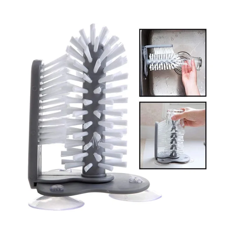 Water Bottle Cleaning Brush Glass Cup Washer with Suction Base Bristle Brush for Beer Cup, Long Leg Cup, Red Wine Glass Bar Sink
Water Bottle Cleaning Brush Glass Cup Washer with Suction Base Bristle Brush for Beer Cup, Long Leg Cup, Red Wine Glass Bar Sink