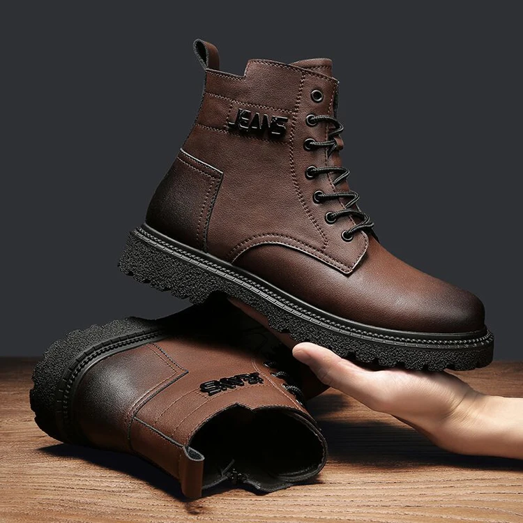 ADM Men's Casual Boots Sports Handsome Lace-up Flat-Bottom Trendy Rubber High-quality Men's Shoes Work Boots, Black brown
ADM Men's Casual Boots Sports Handsome Lace-up Flat-Bottom Trendy Rubber High-quality Men's Shoes Work Boots, Black brown