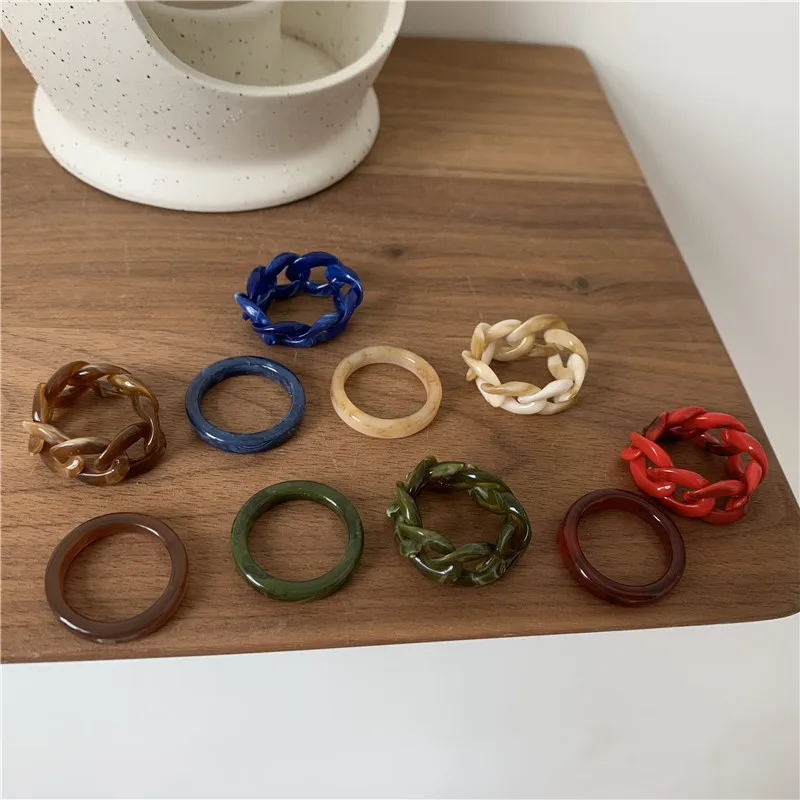 2Pcs/Set Vintage Link Chain Rings Resin Rings Transparent Marble Pattern Acrylic Plastic Jewelry For Girls
2Pcs/Set Vintage Link Chain Rings Resin Rings Transparent Marble Pattern Acrylic Plastic Jewelry For Girls