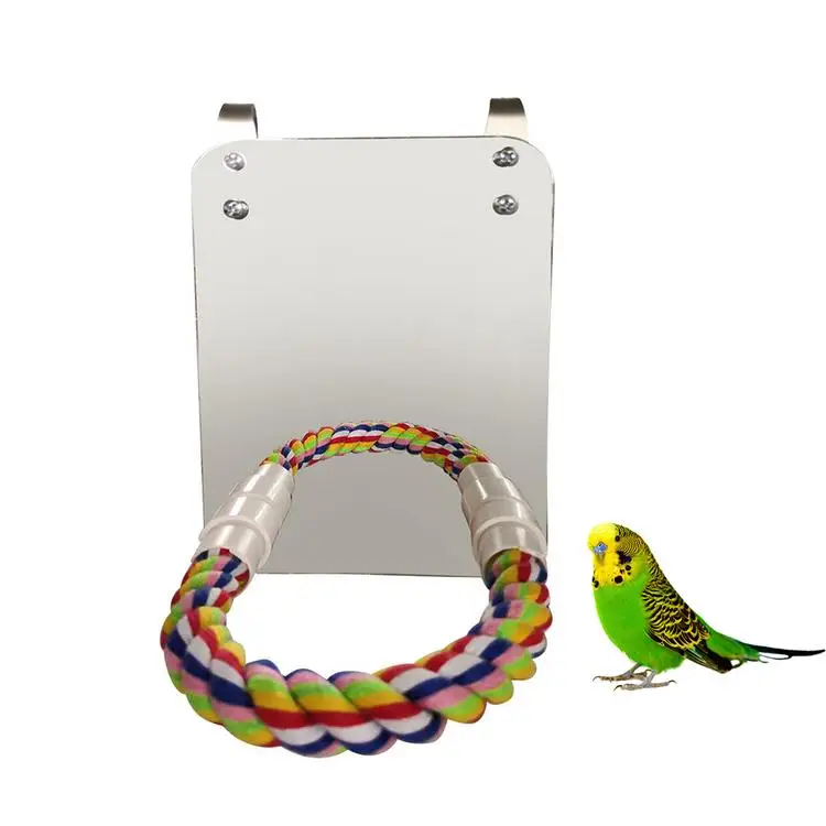 Parrot Chewing Toy Big Mirror Cotton Rope Station Bar Set Pet Hanging Cage Swing Rope Climbing Mirror Pet Accessories
Parrot Chewing Toy Big Mirror Cotton Rope Station Bar Set Pet Hanging Cage Swing Rope Climbing Mirror Pet Accessories