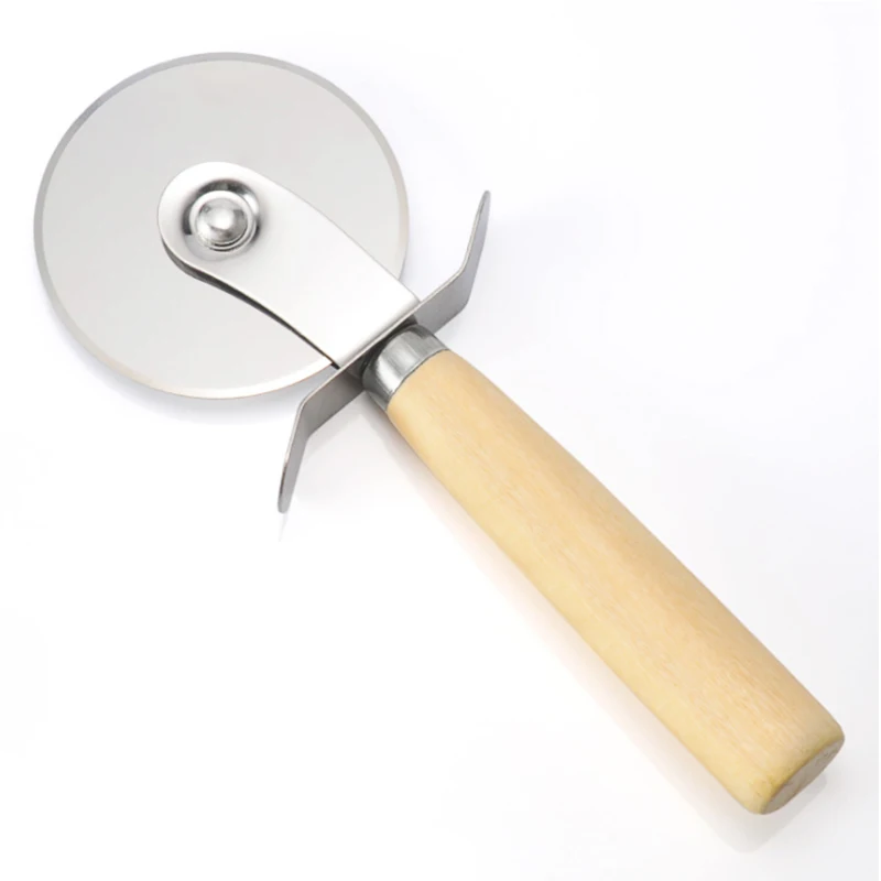 stainless steel+wood pizza slicer cutter wooden handle pizza roller cutter, As photo
stainless steel+wood pizza slicer cutter wooden handle pizza roller cutter, As photo