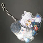 custom transparent epoxy acrylic charm keychain