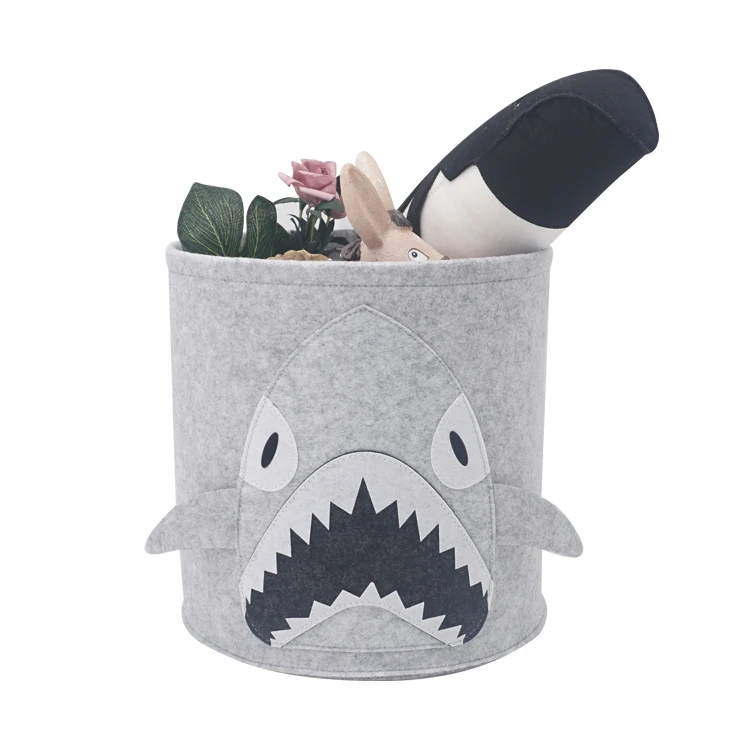 Foldable Box, Durable & Thick Felt, Large organizer - Premium Felt Woven Storage Basket with cute shark design, Light grey
Foldable Box, Durable & Thick Felt, Large organizer - Premium Felt Woven Storage Basket with cute shark design, Light grey