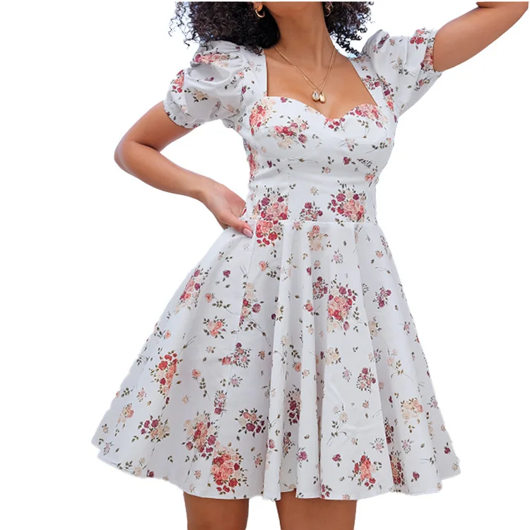 Casual Ins Net Red Women'S Dress Sexy Low-Cut Collar Women'S Clothing Open Back Floral Short Skirt XQM
Casual Ins Net Red Women'S Dress Sexy Low-Cut Collar Women'S Clothing Open Back Floral Short Skirt XQM