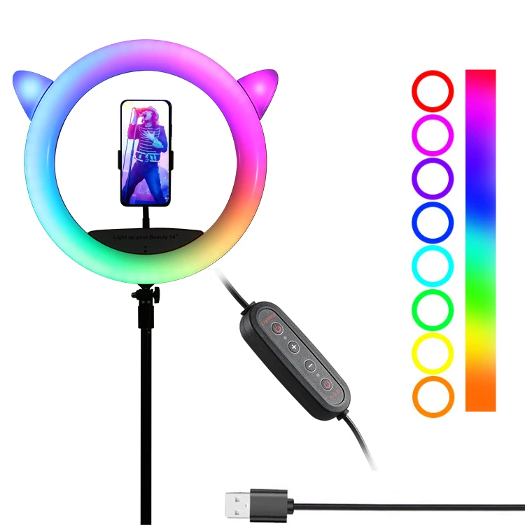 Factory Photography Beauty Selfie With Tripod 12 Inch 13 Inch 14 Inch RGB LED Ring Lamp
Factory Photography Beauty Selfie With Tripod 12 Inch 13 Inch 14 Inch RGB LED Ring Lamp