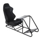 Folding Game Racing Seat Gaming Chair Cockpit Chair Black Fabric Racing Simulator Seat JBR1012A