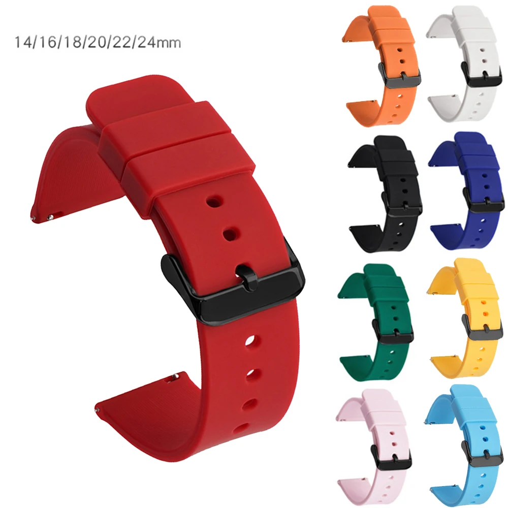 Colorful Silicone Strap Quick Release Wrist Band Bracelet for Samsung Galaxy Active 2 Huawei watch GT 2e 14mm 16 18 20 22 24 mm, Optional
Colorful Silicone Strap Quick Release Wrist Band Bracelet for Samsung Galaxy Active 2 Huawei watch GT 2e 14mm 16 18 20 22 24 mm, Optional