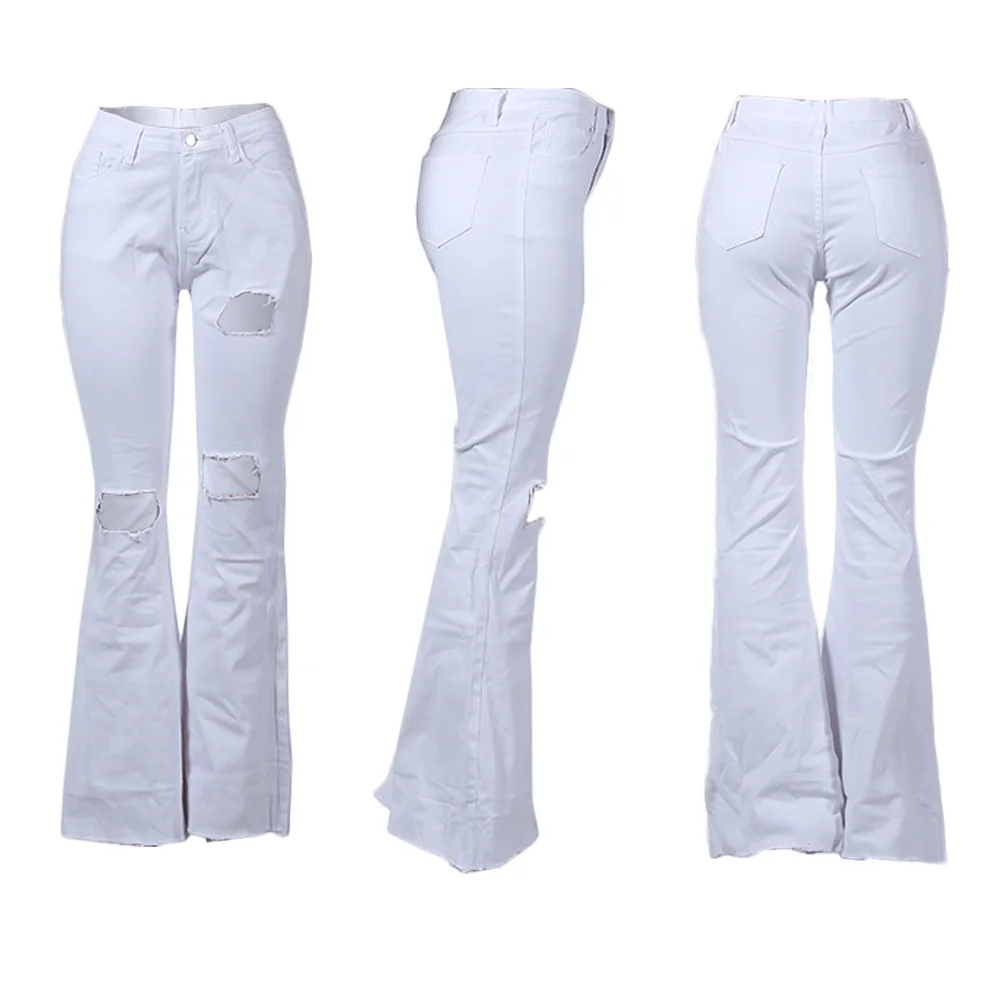 B61006A European and American women's wholesale cotton high elastic fabric ripped jeans, Blue/white
B61006A European and American women's wholesale cotton high elastic fabric ripped jeans, Blue/white