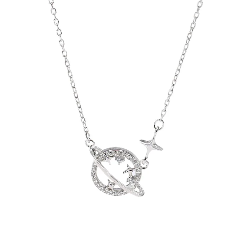 Fashion 925 Silver Necklace White Gold Zircon Planet Jewelry Necklace, Customized color
Fashion 925 Silver Necklace White Gold Zircon Planet Jewelry Necklace, Customized color