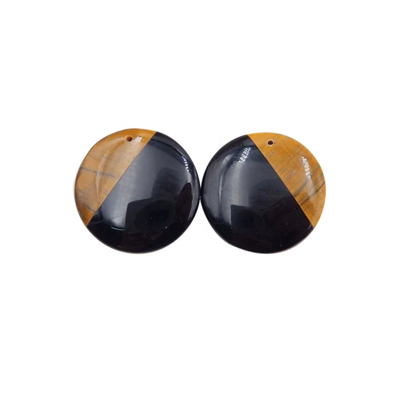 Natural Gemstone Earring Drilled Gemstone Tiger-Eye And Obsidian Intarsia Round Earring Bead
Natural Gemstone Earring Drilled Gemstone Tiger-Eye And Obsidian Intarsia Round Earring Bead