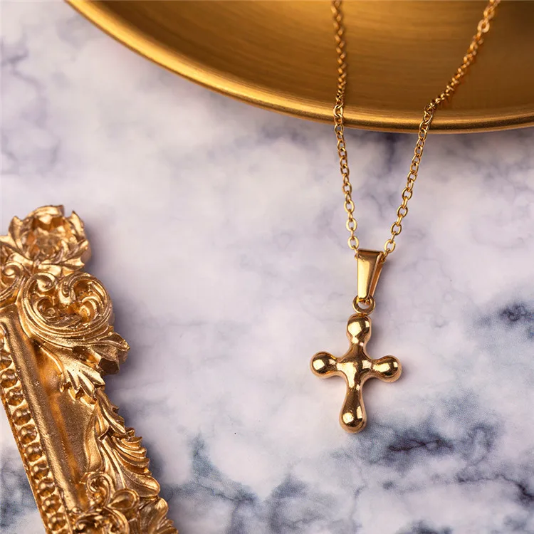 Lovely Unisex Titanium Cross Charm Chain Necklace Religious 18K Gold PVD Plated Fade Resistant Stainless Steel Cross Necklace, As picture
Lovely Unisex Titanium Cross Charm Chain Necklace Religious 18K Gold PVD Plated Fade Resistant Stainless Steel Cross Necklace, As picture