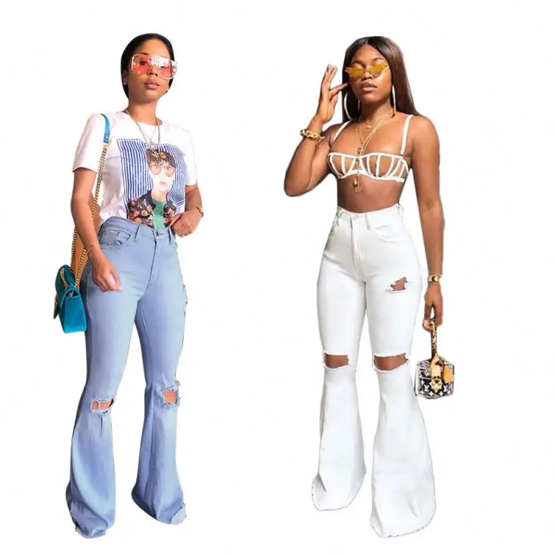 Wholesale Custom fabrics jeans Women Jeans Distressed Bell Bottom Wide Leg Denim Jeans Ladies Pants women clothing
Wholesale Custom fabrics jeans Women Jeans Distressed Bell Bottom Wide Leg Denim Jeans Ladies Pants women clothing