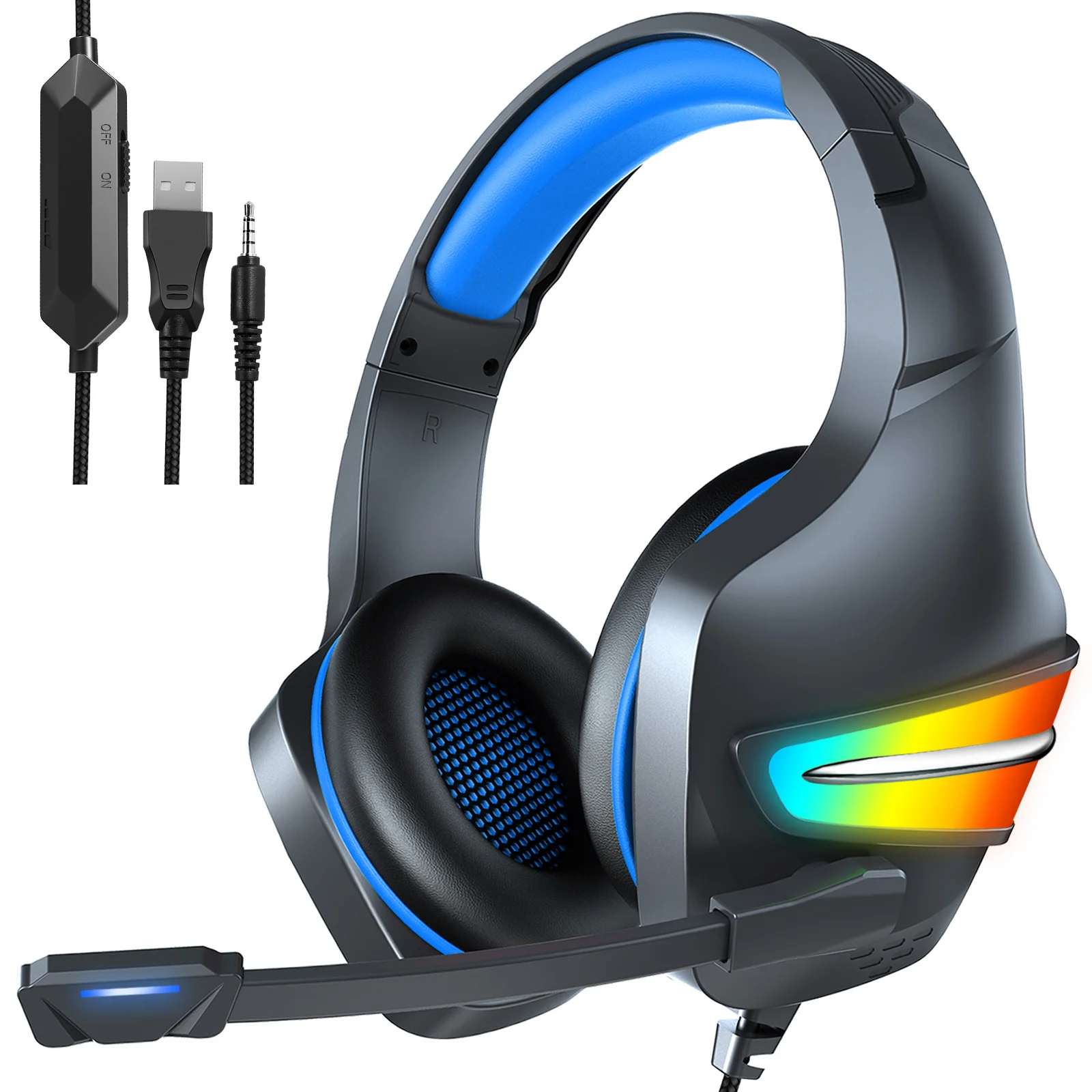 2021 Factory Hot sales RGB lamp gaming headphones PS4/PC wired Gaming headset with mic over ear gaming earphones E-sport earbuds
2021 Factory Hot sales RGB lamp gaming headphones PS4/PC wired Gaming headset with mic over ear gaming earphones E-sport earbuds
