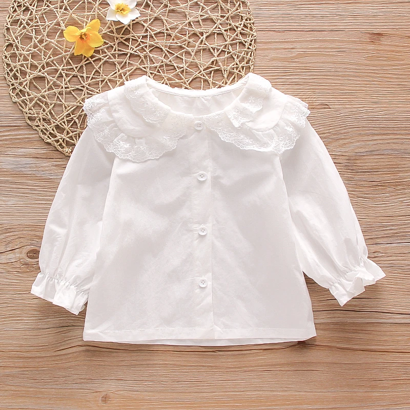 2021 Autumn Newest Style Zhejiang Lace Kids Clothing Little Girl White Color Cotton Long Sleeves Blouses Doll Collar Shirt Tops
2021 Autumn Newest Style Zhejiang Lace Kids Clothing Little Girl White Color Cotton Long Sleeves Blouses Doll Collar Shirt Tops