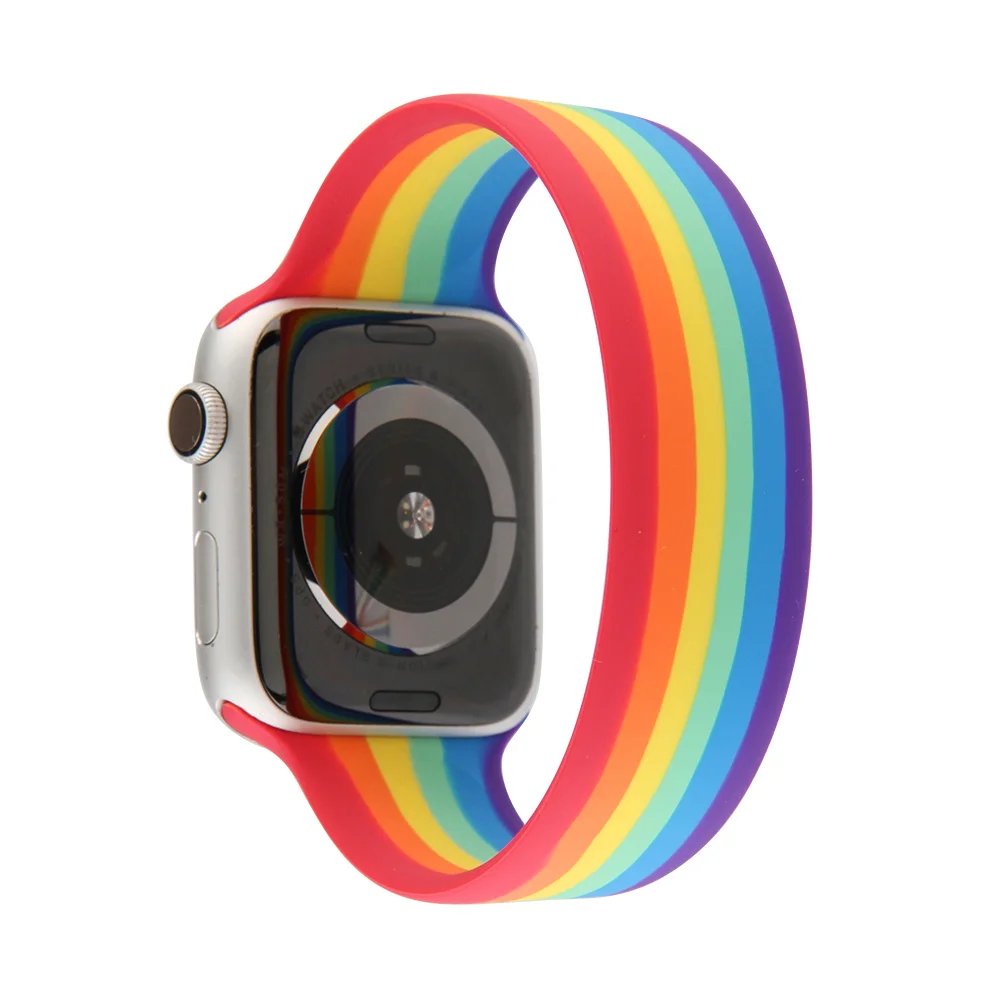Rainbow Multicolor Rubber Strap Band Colorful Soft Silicone Solo Loop Wrist Classic Bracelet for Apple Watch Band iWatch 38mm, Multi-color optional
Rainbow Multicolor Rubber Strap Band Colorful Soft Silicone Solo Loop Wrist Classic Bracelet for Apple Watch Band iWatch 38mm, Multi-color optional