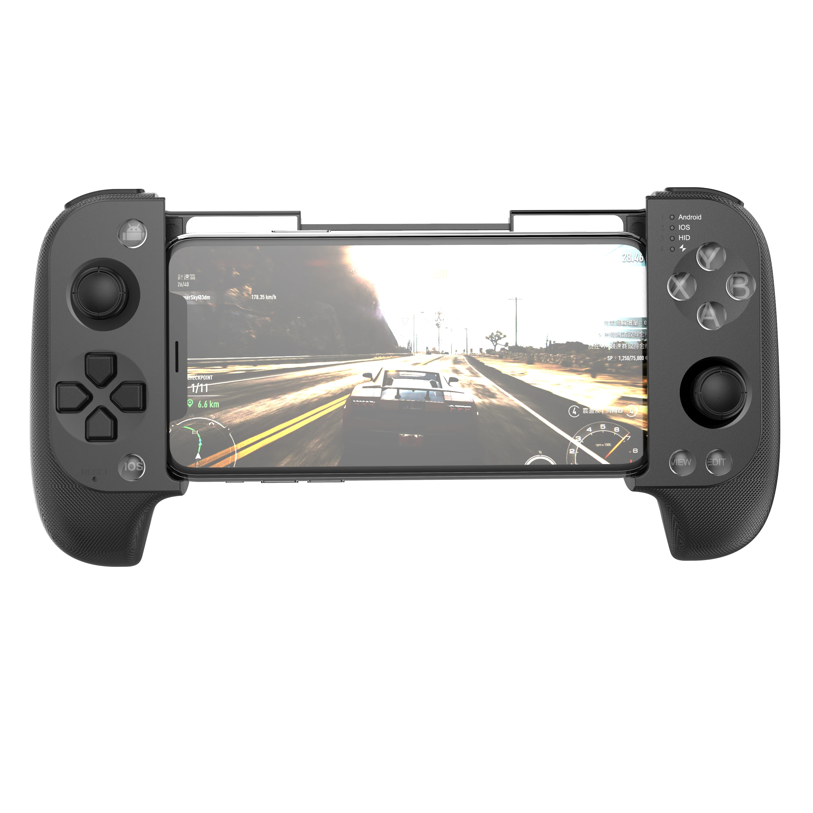 New mobile phone accessories hot wireless gamepad products joystick for mobile gaming machine controller, Black, red/blue
New mobile phone accessories hot wireless gamepad products joystick for mobile gaming machine controller, Black, red/blue