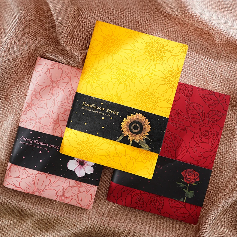 Sunflower Line School Supplier Sakura Rose Page Pu Leather A5 Journal Notepad Printed Leather Flowers Pu Leather Mini Notebook
Sunflower Line School Supplier Sakura Rose Page Pu Leather A5 Journal Notepad Printed Leather Flowers Pu Leather Mini Notebook