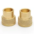 Customized non-standerd thread knurled brass insert nut