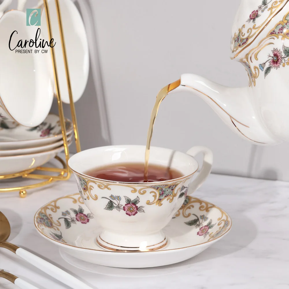 4pcs Set Porcelain Ceramic Coffee Mug Cup And Saucer Set Grace Teaware, Customized color
4pcs Set Porcelain Ceramic Coffee Mug Cup And Saucer Set Grace Teaware, Customized color