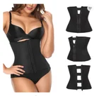 Latex Waist Trainer Plus Size Women Body Shaper Sweat Corset With Zip And Clip