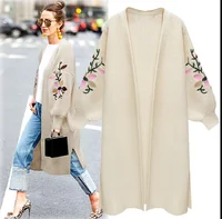2019 Women Christmas knitting gray sweater women Autumn winter loose embroidery lantern sleeves Cardigan sweaters jumper womens
2019 Women Christmas knitting gray sweater women Autumn winter loose embroidery lantern sleeves Cardigan sweaters jumper womens