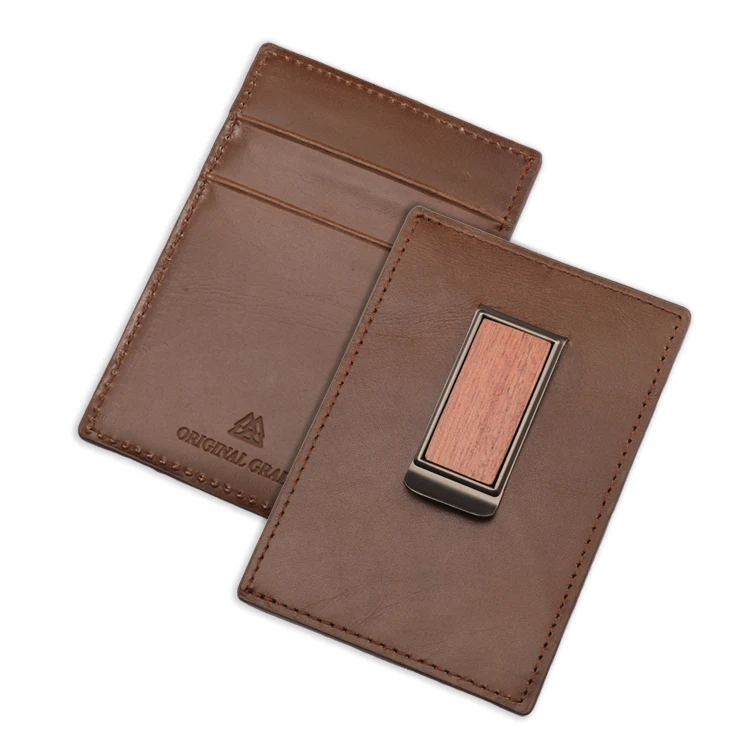 2020 Custom logo Minimalist Pu Leather Name Id Credit Card Holder with Wood Money Clip
2020 Custom logo Minimalist Pu Leather Name Id Credit Card Holder with Wood Money Clip