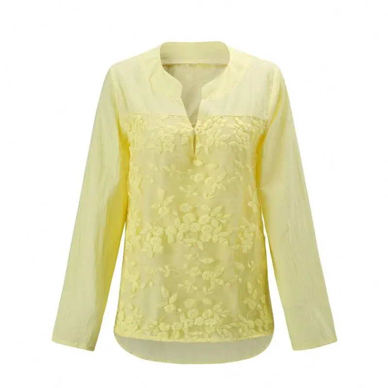 Only ONE Button Women Elegant V Neck Long Sleeve Cotton Tops Casual Vintage Embroidery Loose Party Shirt Work OL Blouse
Only ONE Button Women Elegant V Neck Long Sleeve Cotton Tops Casual Vintage Embroidery Loose Party Shirt Work OL Blouse