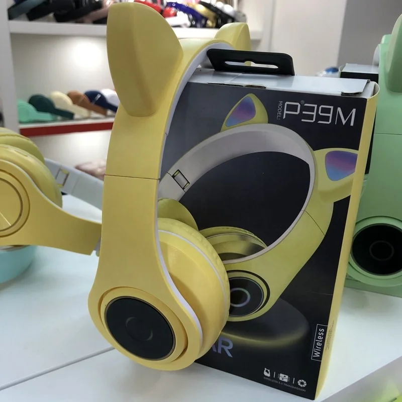LED Foldable Cat Headband Wireless Earphone with colorful LED Light PC Headset Hifi Music Stereo Bass Headphones, White blue green pink black
LED Foldable Cat Headband Wireless Earphone with colorful LED Light PC Headset Hifi Music Stereo Bass Headphones, White blue green pink black