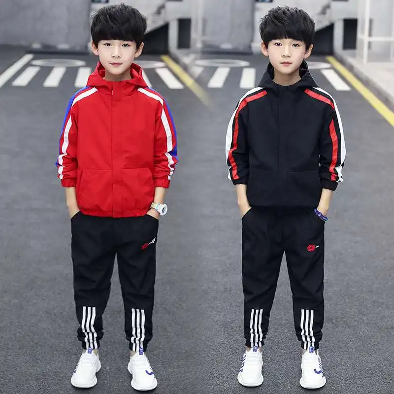 2020 Autumn Casual Children Tracksuit Boy Girl Polyester Zipper Jacket Pants 2Pcs/Sets Kids Sports Wear Suit Big Boys Clothing
2020 Autumn Casual Children Tracksuit Boy Girl Polyester Zipper Jacket Pants 2Pcs/Sets Kids Sports Wear Suit Big Boys Clothing