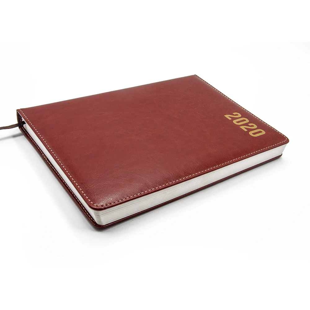 logo gift note book business pu leather cover notebook