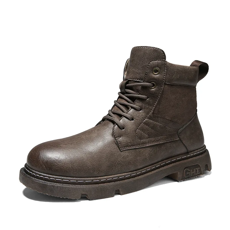 2021 New mid tube men's boots autumn winter British boots high top versatile leather boots
2021 New mid tube men's boots autumn winter British boots high top versatile leather boots