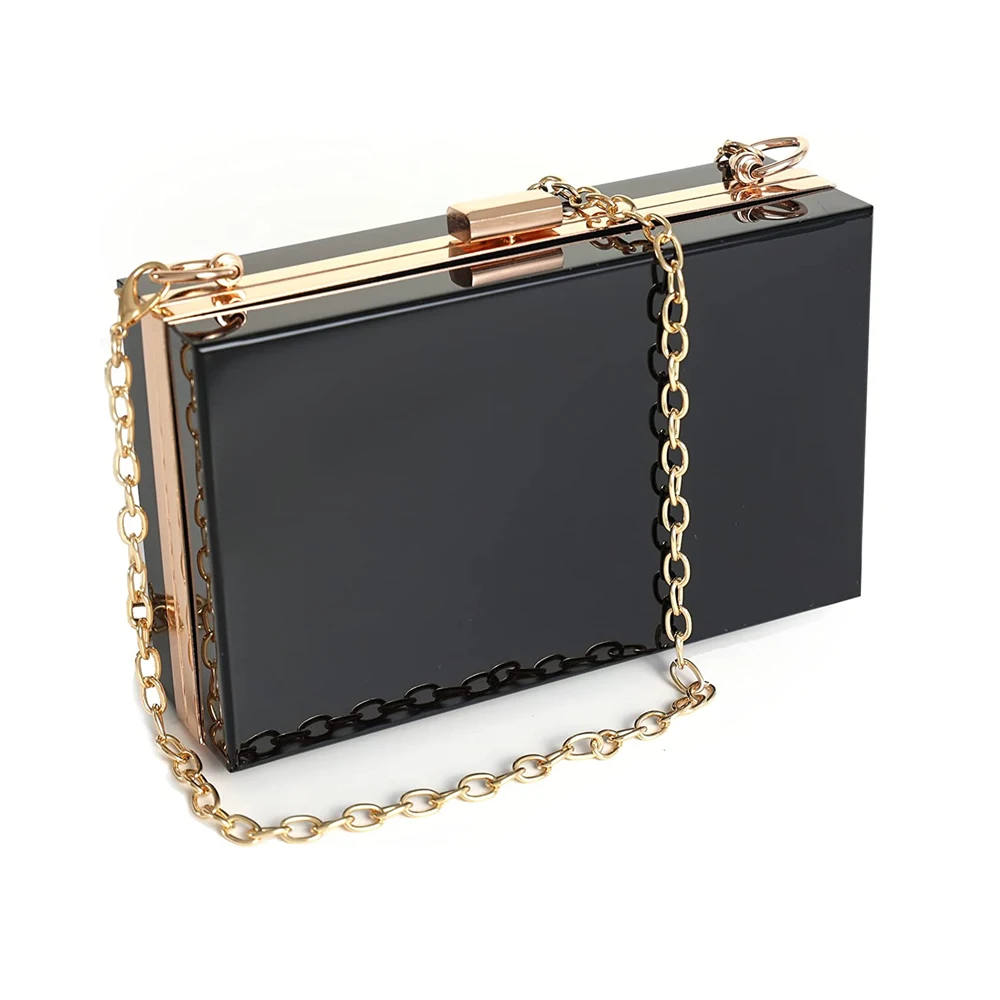 Women Clear Purse Acrylic Transparent Clutch Bag Shoulder Handbag with Removable Gold Chain Strap, 12 colors
Women Clear Purse Acrylic Transparent Clutch Bag Shoulder Handbag with Removable Gold Chain Strap, 12 colors