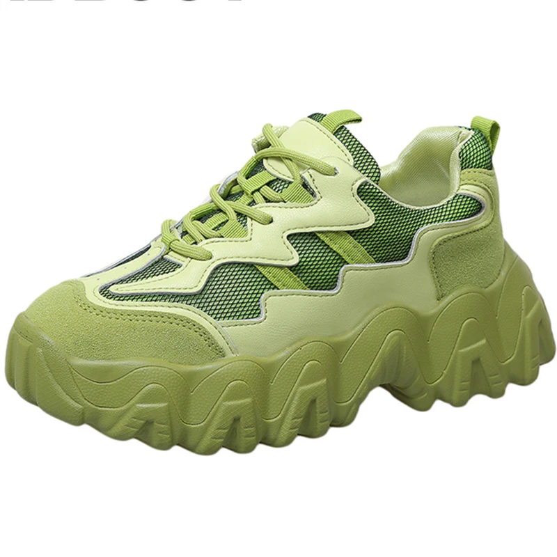 2021 New Fashion New Suede + Mesh Women Platform Sneakers Thick Sole Casual Shoes Green Woman Suede Upper Fashion Street Chunky
2021 New Fashion New Suede + Mesh Women Platform Sneakers Thick Sole Casual Shoes Green Woman Suede Upper Fashion Street Chunky