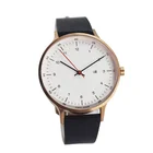 Swiss Ronda Movement Business Watch Gentleman Waterproof Quartz Genuine Leather Strap Watch for Men