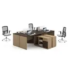 Modern Design MFC Desktop Cubicle Furniture 4 Seater Exclusive Office Desks And Workstations