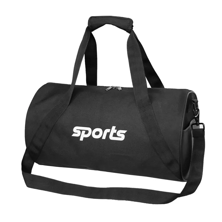Nylon Large Capacity Custom Logo Cylinder Gym Sport Bag with Shoe Compartment, Black
Nylon Large Capacity Custom Logo Cylinder Gym Sport Bag with Shoe Compartment, Black