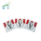 Soft cheap fast food kfc restaurant hand wet wipes tissue