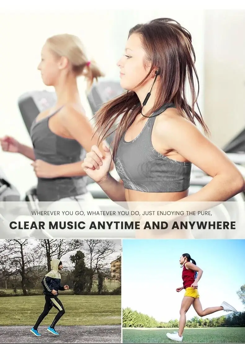 2019 new arrival E9 sweatproof sport neckband earphones super bass stereo wireless in-ear headphones for mobile phone - ANKUX.COM